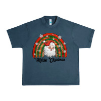 Midnight Navy merry christmas santa rainbow Urban Heavy Tee - Jasminsmagicworld