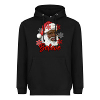 Black african american santa believe Heavyweight Hoodie - RanaPortraitStore