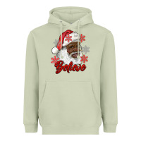 Matcha african american santa believe Heavyweight Hoodie - RanaPortraitStore