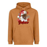 Meerkat african american santa believe Heavyweight Hoodie - RanaPortraitStore