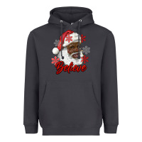 African American Santa Believe Heavyweight Hoodie | Teevron