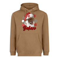Toasted Coconut african american santa believe Heavyweight Hoodie - RanaPortraitStore
