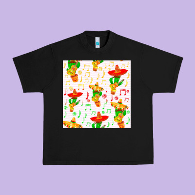 Mexico Seamless Pattern Urban Heavy Tee Designed By Fadigitalartstudio