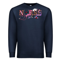 Navy valentine's day nurse Premium Sweatshirt - RanaPortraitStore