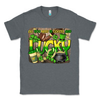 Charcoal Heather All you need is coffee and lucky St. Patrick's Classic Tee - HowdyJamesFarm