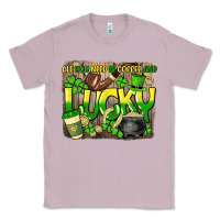 Lilac All you need is coffee and lucky St. Patrick's Classic Tee - HowdyJamesFarm