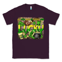 Plum All you need is coffee and lucky St. Patrick's Classic Tee - HowdyJamesFarm