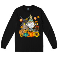 Black Happy Fall Long Sleeve Tee - CowhideDigitalArt