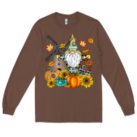 Chestnut Happy Fall Long Sleeve Tee - CowhideDigitalArt