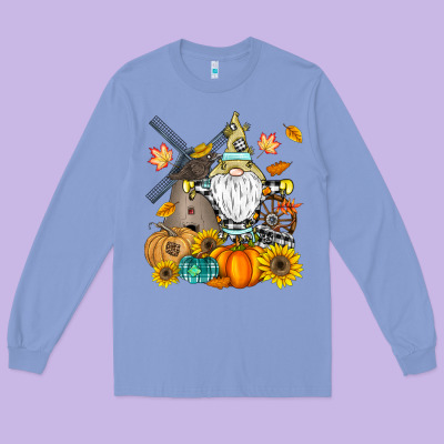 Happy Fall Long Sleeve Tee Designed By Cowhidedigitalart