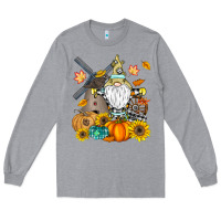 Heather Grey Happy Fall Long Sleeve Tee - CowhideDigitalArt