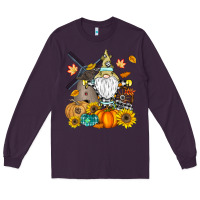 Plum Happy Fall Long Sleeve Tee - CowhideDigitalArt