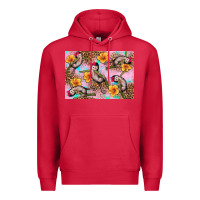 Cardinal Baby monkey flowers Premium Hoodie - Artiststas