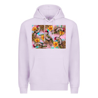 Lilac Baby monkey flowers Premium Hoodie - Artiststas