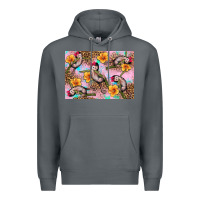 Rock Baby monkey flowers Premium Hoodie - Artiststas