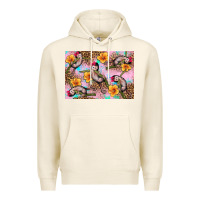 Tofu Baby monkey flowers Premium Hoodie - Artiststas