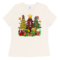 Bone christmas with american football trees bbs Ladies Tee - BundleAndBundleShop