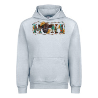 Heather Grey Western mini black highland calf Urban Hoodie - RanaPortraitStore
