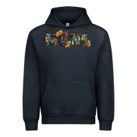 Navy Western mini black highland calf Urban Hoodie - RanaPortraitStore