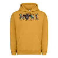 Pigment Peanut Butter Western mini black highland calf Urban Hoodie - RanaPortraitStore