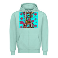 Seafoam Madre Zipper Hoodie - JahusDesignShop