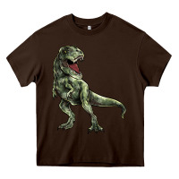 Chocolate Brown T-rex Heavy Core Tee - HowdyJamesFarm