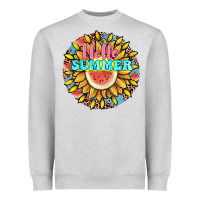 Heather Grey hello summer Heavyweight Sweatshirt - JahusDesignShop