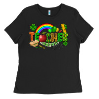Black teacher st patrick Ladies Tee - FaDigitalArtStudio