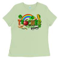 Matcha teacher st patrick Ladies Tee - FaDigitalArtStudio