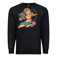 Black cupid valentine's day Premium Sweatshirt - RanaPortraitStore