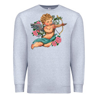 Heather Grey cupid valentine's day Premium Sweatshirt - RanaPortraitStore