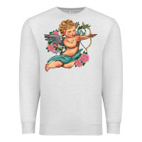Oatmeal Heather cupid valentine's day Premium Sweatshirt - RanaPortraitStore