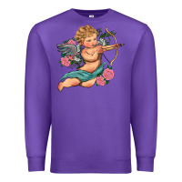 Purple cupid valentine's day Premium Sweatshirt - RanaPortraitStore