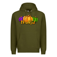 Army Green halloween pumpkins thankful Premium Hoodie - Jasminsmagicworld