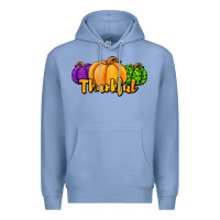 Colony Blue halloween pumpkins thankful Premium Hoodie - Jasminsmagicworld