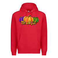 Red halloween pumpkins thankful Premium Hoodie - Jasminsmagicworld