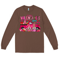Chestnut Happy Valentines Day Long Sleeve Tee - CowhideDigitalArt