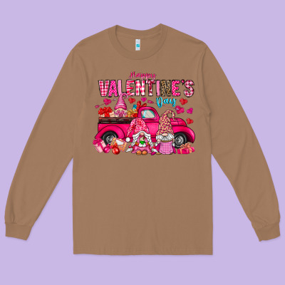 Happy Valentines Day Long Sleeve Tee Designed By Cowhidedigitalart