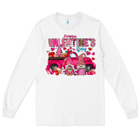 White Happy Valentines Day Long Sleeve Tee - CowhideDigitalArt