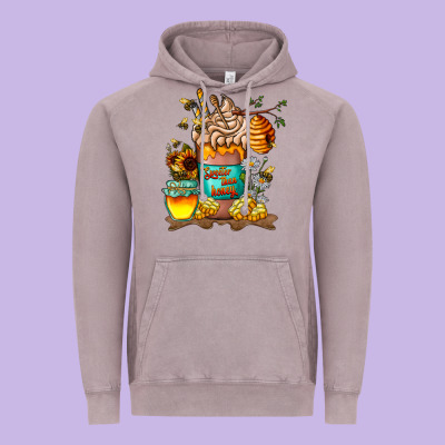 Than Honey Vintage Hoodie Designed By Cowhidedigitalart