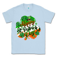 Dusty Blue Happy St. Patrick's Day Classic Tee - CowGirlArtShop