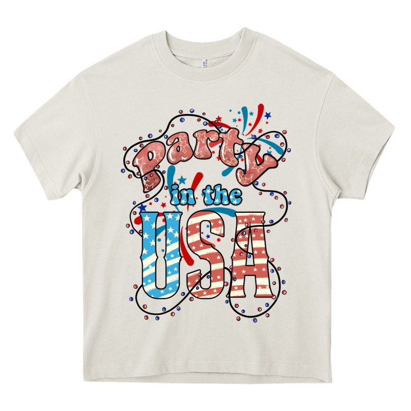 Party In The Usa 4th Of July Heavy Core Tee by HowdyJamesFarm | Teevron