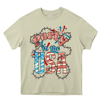 Mossy Party in the USA 4th of july Heavy Core Tee - HowdyJamesFarm