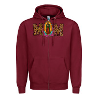 Burgundy our lady of guadalupe mom Zipper Hoodie - JahusDesignShop