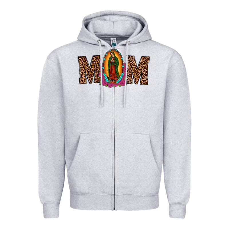 Our Lady Of Guadalupe Mom Zipper Hoodie by JahusDesignShop | Teevron