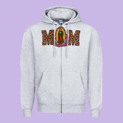 Our Lady Of Guadalupe Mom Zipper Hoodie Designed By Jahusdesignshop