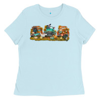 Baby Blue thanksgiving trucks bbs Ladies Tee - BundleAndBundleShop