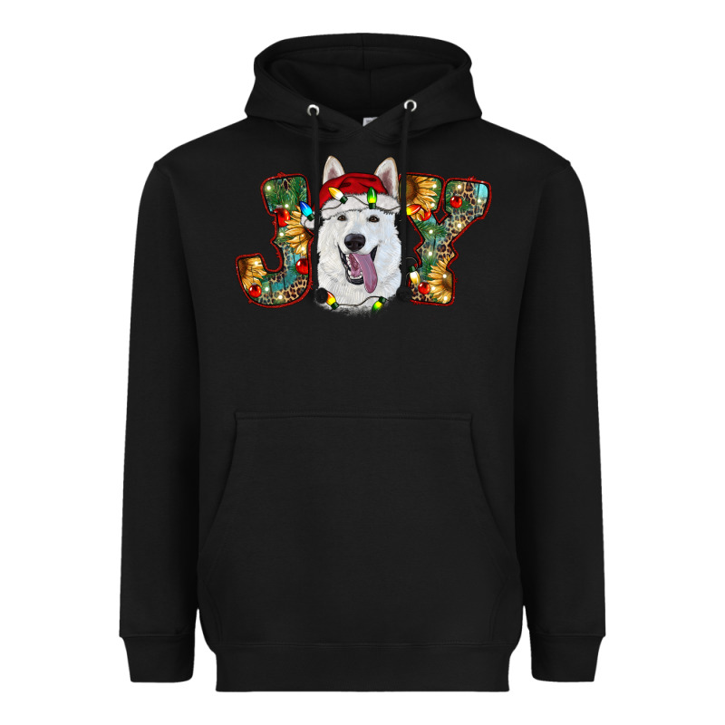 White Shepherd Christmas Joy Heavyweight Hoodie by RanaPortraitStore | Teevron