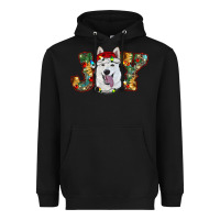 Black white shepherd christmas joy Heavyweight Hoodie - RanaPortraitStore