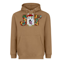 Toasted Coconut white shepherd christmas joy Heavyweight Hoodie - RanaPortraitStore